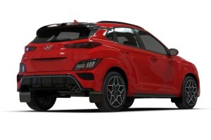 Hyundai Kona N-Line Mud Flap Kit - Rally Armor - UR Black - Black - `22-`23